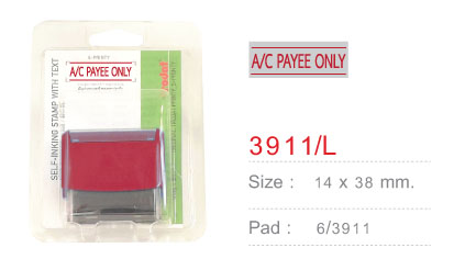 ชุดหมึกในตัว ข้อความ - A/C PAYEE ONLY (สีแดง)**ไม่รับคืนสินค้า